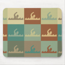 Swimming Pop Art Mouse Pads