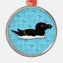 Swimming Razorbill, alternate Christmas Ornament