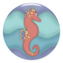 Swimming Seahorse Gifts stickers