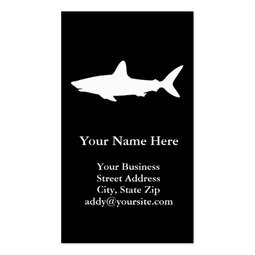 Swimming Shark Business Card Templates (front side)