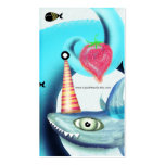 Swimming Shark Cool Swirls business cards