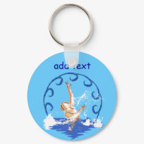 swimming sirene custom text keychains by NeferaSA swimming sirene custom text keychains