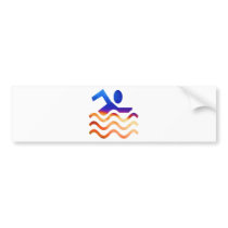 Swimming Success - Cool mind in hot times bumper stickers