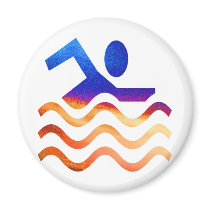 Swimming Success - Cool mind in hot times Refrigerator Magnets