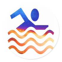 Swimming Success - Cool mind in hot times stickers by doonagiri Swimming Success - Cool mind in hot times stickers