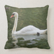 Swimming Swan throwpillow
