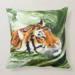 Swimming Tiger Pillow pillows
