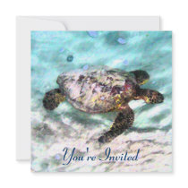 Swimming Turtle Invitations