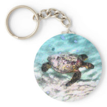 Swimming Turtle Keychain