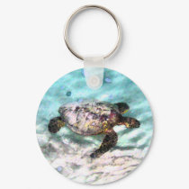 Swimming Turtle Keychain
