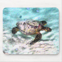 Swimming Turtle Mousepads
