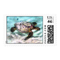 Swimming Turtle Stamps
