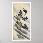 Swimming Turtles, Hokusai, 1832 posters