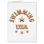 Swimming USA Greeting Cards