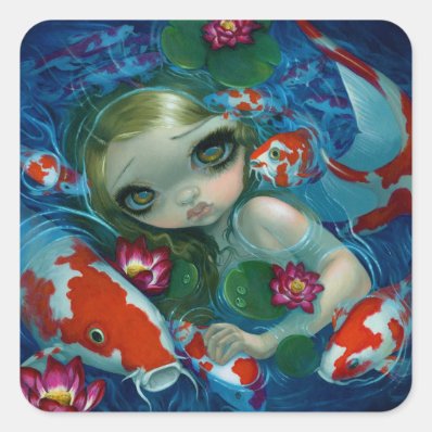 'Swimming with Koi' Sticker