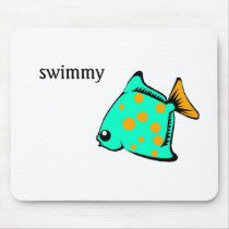 Swimmy the fish mousepads