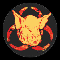 SWINE FLU - Beware The Pandemic! stickers