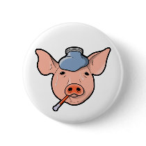 Swine Flu - Button by TekArt Swine Flu - Button