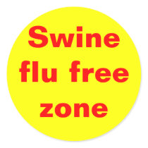 Swine flu free zone stickers by ribizlifozelek Swine flu free zone stickers
