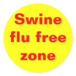 Swine flu free zone sticker