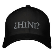 swine flu h1n1 embroidered hats