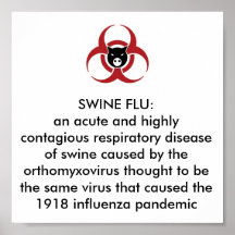 SWINE FLU H1N1 PANDEMIC POSTER