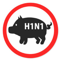Swine flu - H1N1 stickers