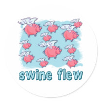 Swine Flu Humor Products stickers