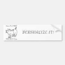 SWINE FLU PARTY BUMPER STICKER