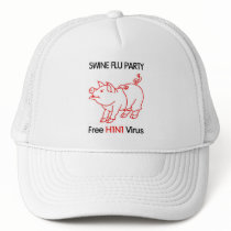 SWINE FLU PARTY hats by WakadyWak SWINE FLU PARTY hats
