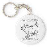 SWINE FLU PARTY KEY CHAIN