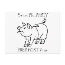 SWINE FLU PARTY postcards