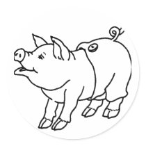 SWINE FLU PARTY stickers