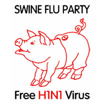 SWINE FLU PARTY t-shirts by WakadyWak SWINE FLU PARTY t-shirts