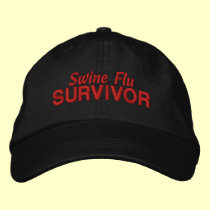 Swine Flu Survivor embroidered hats