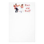 swing dancer poodle skirt & saddle shoes custom stationery
