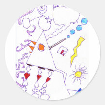Swing Fantasia Solder Expression Round Sticker