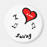 Swing Items - I Heart Swing Refrigerator Magnets