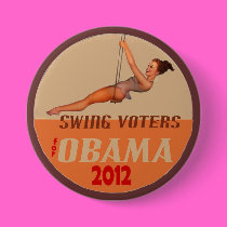 Swing Voters for Obama 2012 buttons