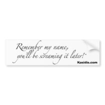 Swingers Bumper Sticker - "Remember My Name..." bumper stickers by kasidiemagazine Swingers Bumper Sticker - "Remember My Name..." bumper stickers
