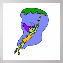 Swinging Alien Pixie Poster