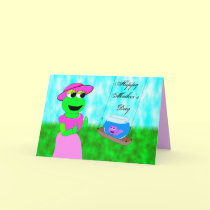 swinging frog, Mother's Day cards
