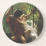Swinging Into Love. Spring by Pierre Auguste Cot Coasters