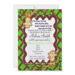 Swinging Monkey Baby Shower Invitations