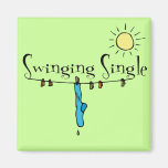 Swinging Single Singles Gear Fridge Magnets