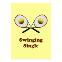 Swinging Single Tennis Business Card