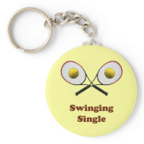 Swinging Single Tennis Keychains