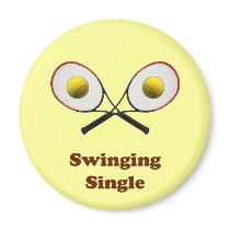 Swinging Single Tennis Fridge Magnets