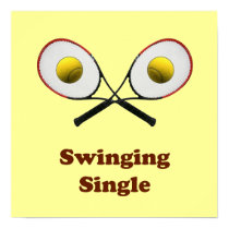 Swinging Single Tennis Posters