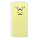 Swinging Single Tennis Custom Rack Card